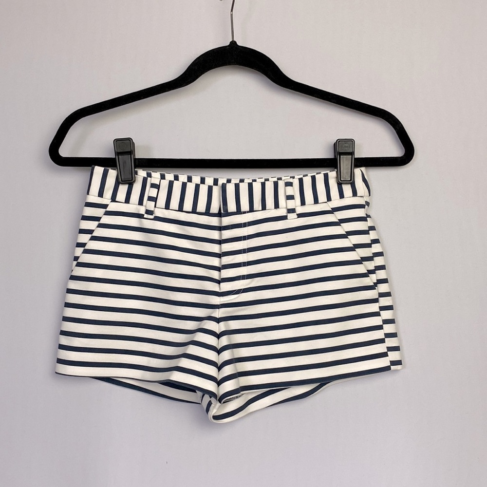 Striped Shorts, white and blue, size XS